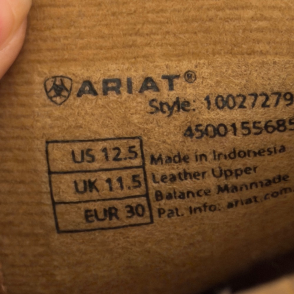 Ariat Kids Sport Patriot Western Boots Brown Camo Flag 10027279 Size 12.5 - Picture 7 of 7